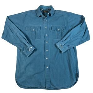 Vintage Eddie Bauer Heavy Cotton Button Up Mens Size Large Tall